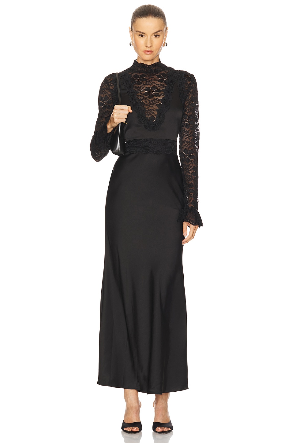 knee length dresses for ladies Elliatt CherryBlossom lace midi dress – BREAD BOUTIQUE main image 1