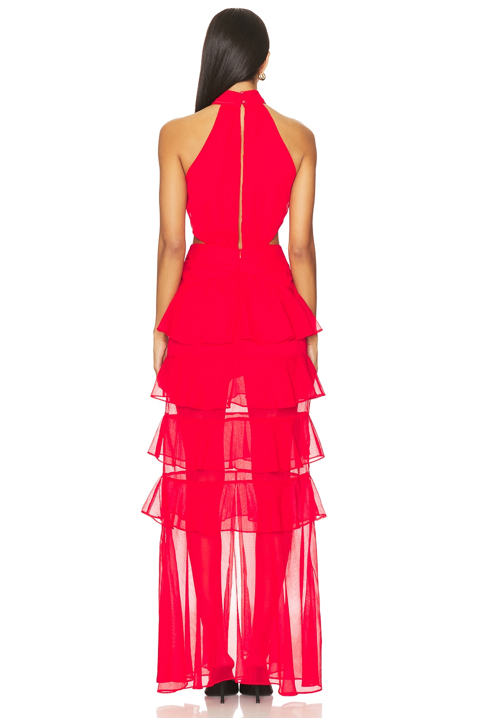 ELLIATT Lilja Halter Neck Maxi Dress in Red | REVOLVE