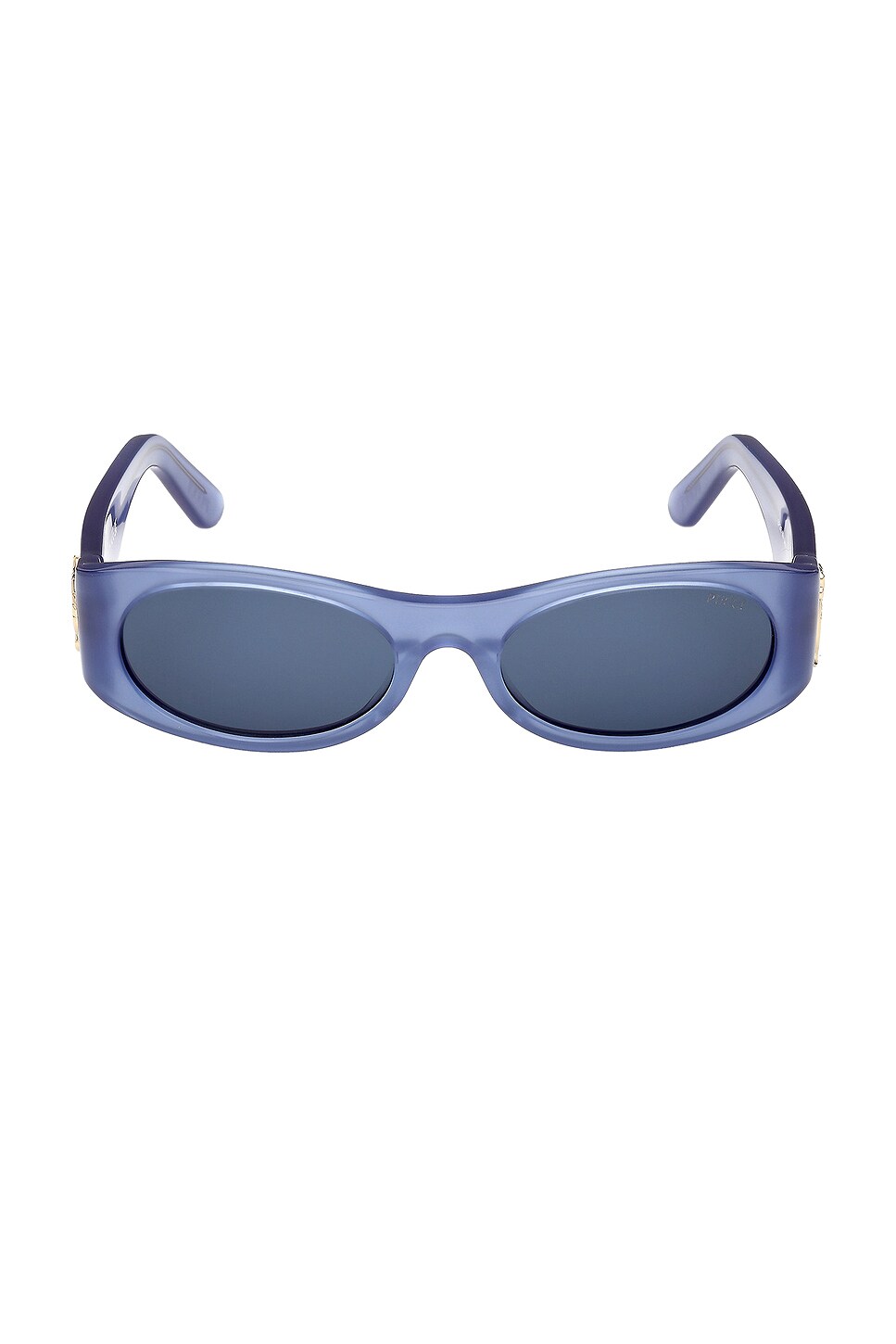 Emilio Pucci Oval Sunglasses in Shiny Opal Blue & Blue | REVOLVE display picture 2
