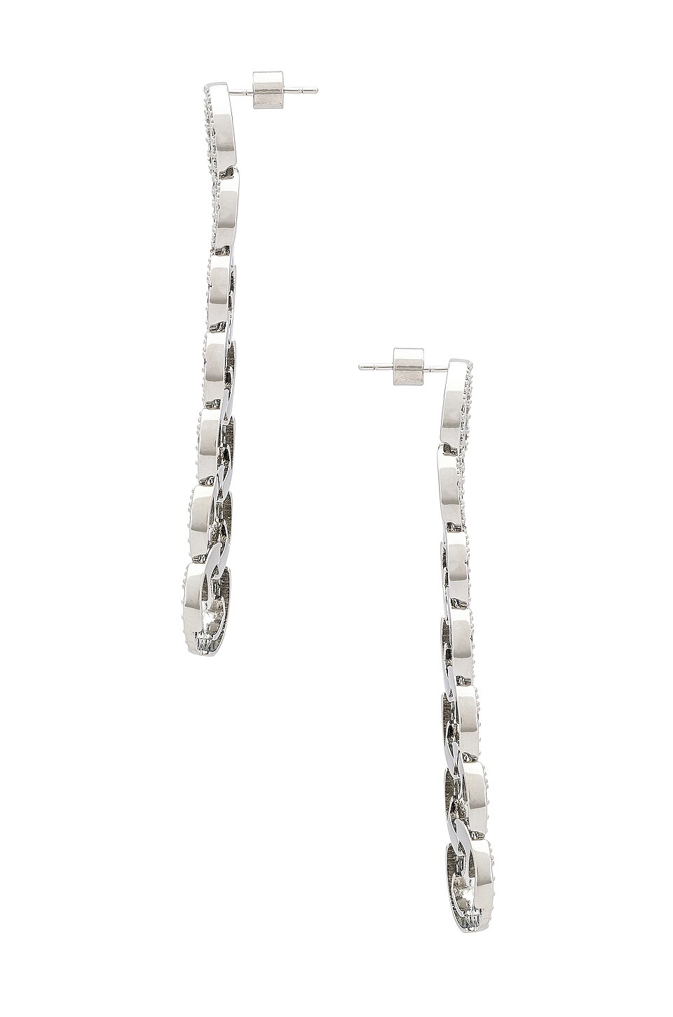 EMMA PILLS Chain Link Earrings in Silver