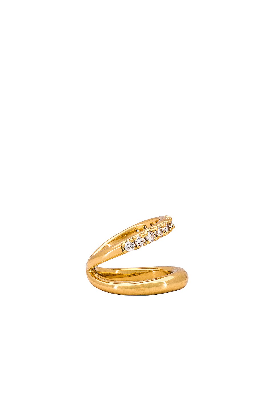 EMMA PILLS Halo Ring in Gold & Crystals