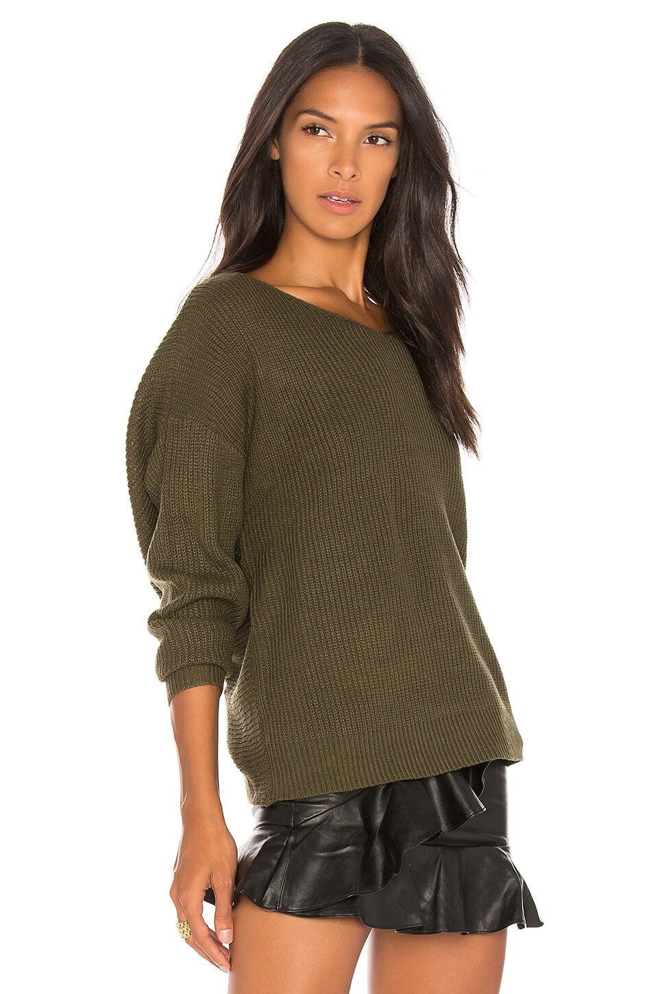 Endless Rose Back Detail Sweater in Moss | REVOLVE