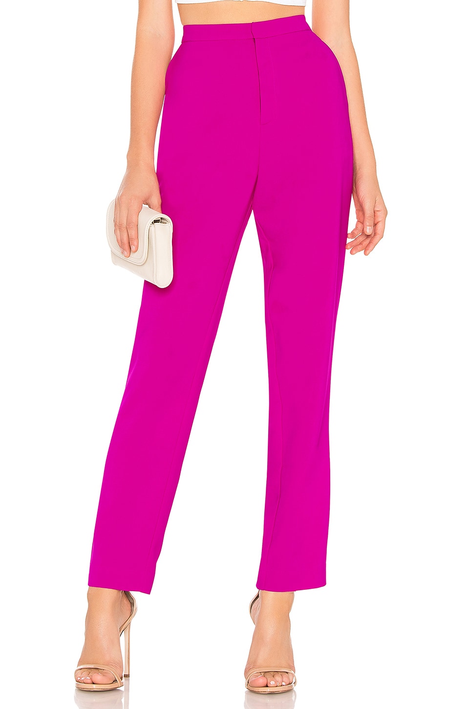 Endless Rose Slim Fit Trousers in Magenta | REVOLVE