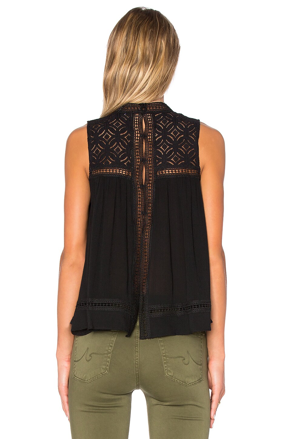 Endless Rose Sleeveless High Neck Top in Black REVOLVE