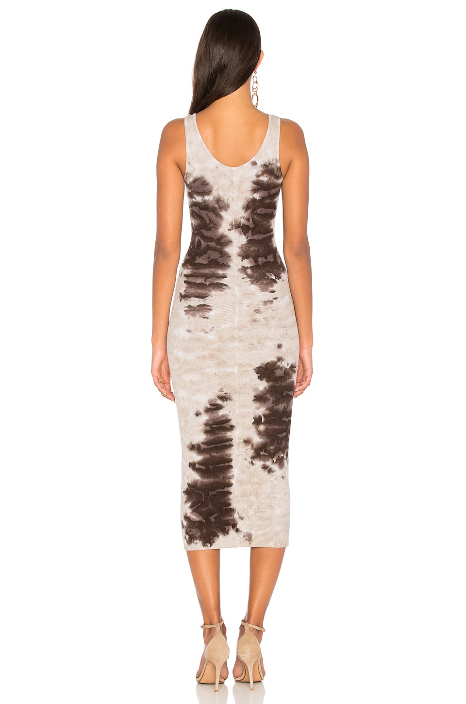 ENZA COSTA Rib Tank Midi Dress in Taupe | ModeSens