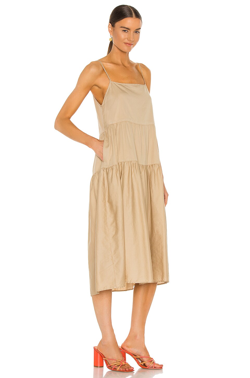 enza costa tiered dress