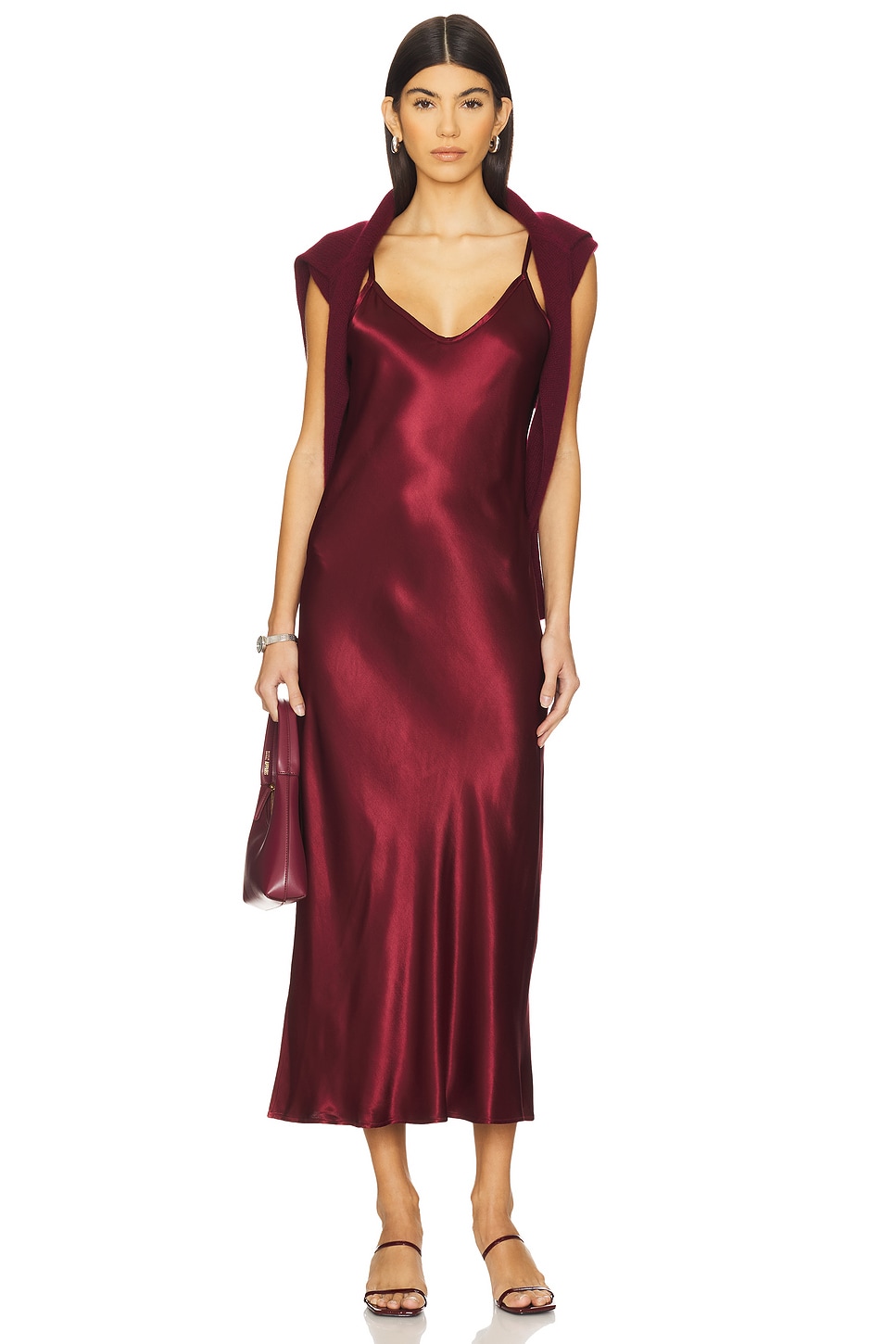 Bias Cut Slip Dress - Thumbnail 5