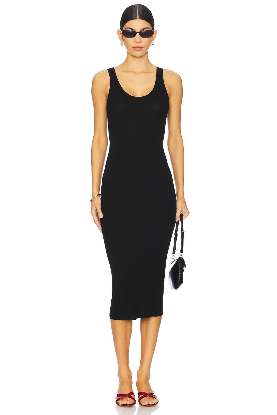 knee length dresses for ladies The Rib-Knit A-Line Tank Dress