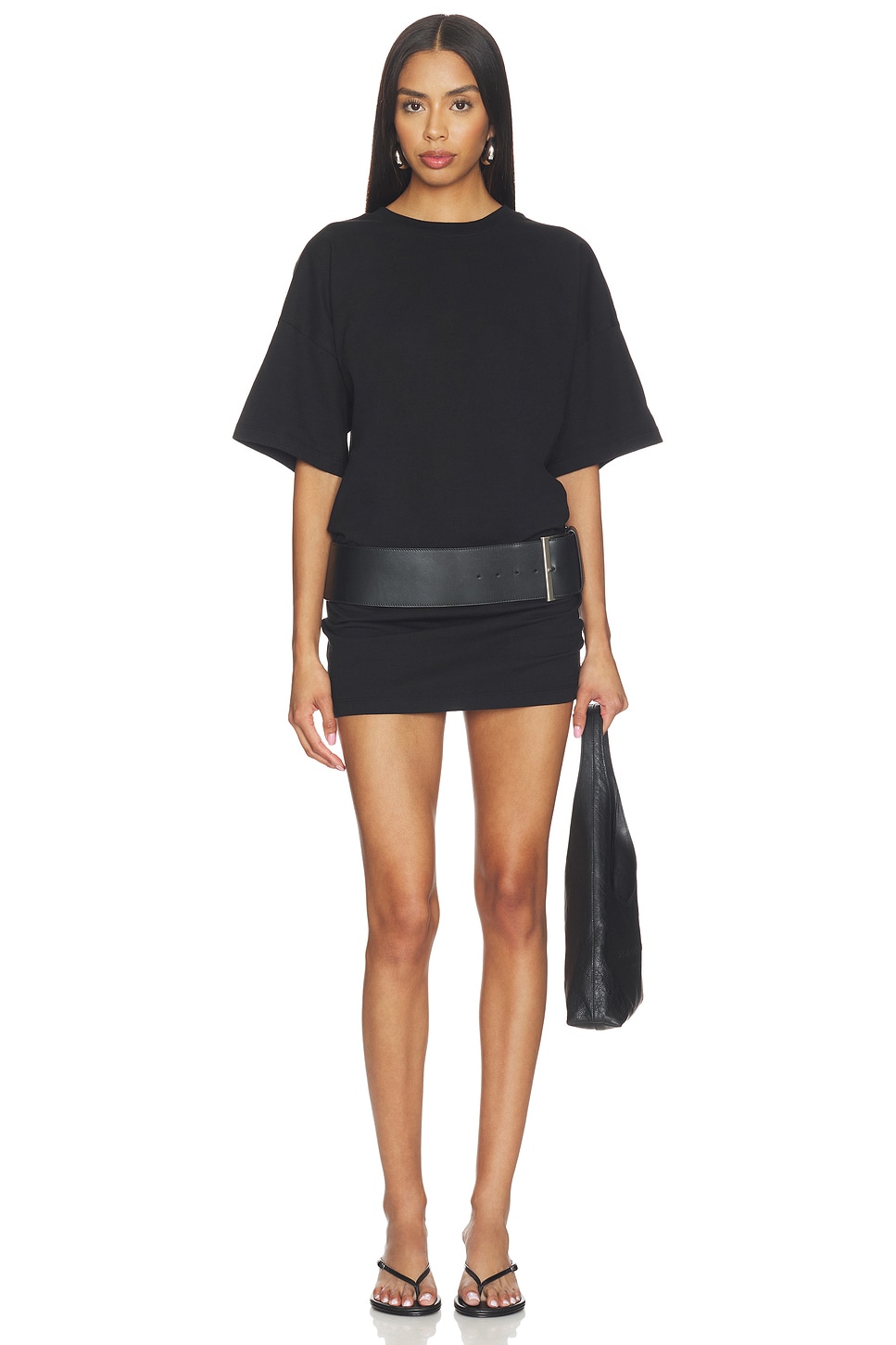 black curve mini dress Enza Costa Short Sleeve Supima in The ASOS DESIGN Curve 80off Sophia High-Slit Mermaid Dress Size:3X / US 26-28