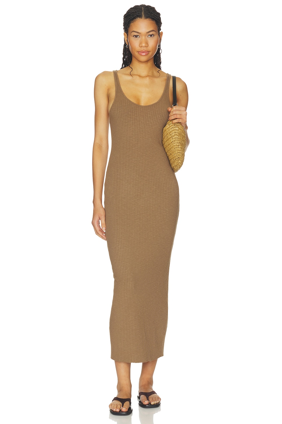 Military Rib Slim Tank Dress - thumbnail 2