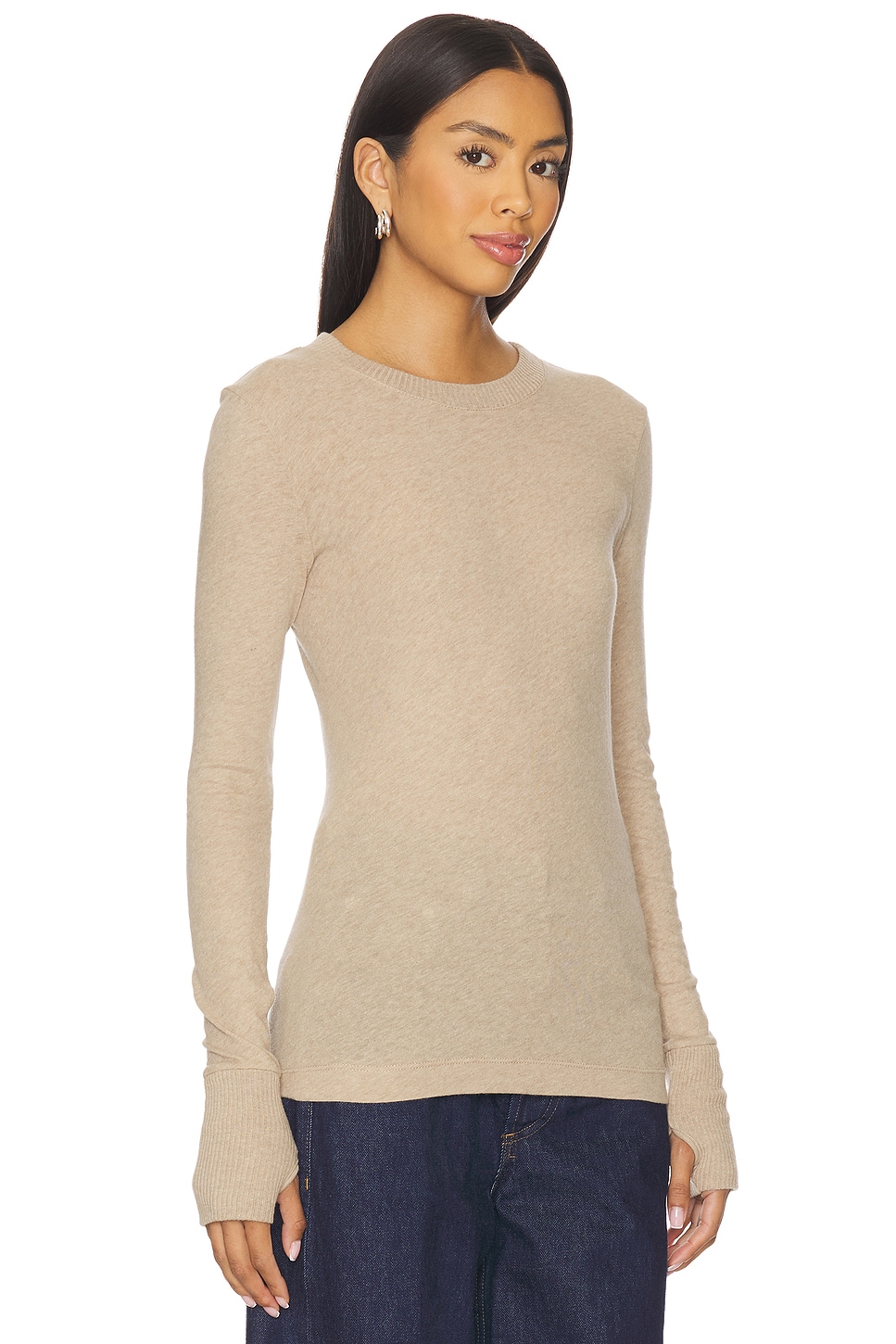 Enza Costa Cashmere Easy Cuffed Crew