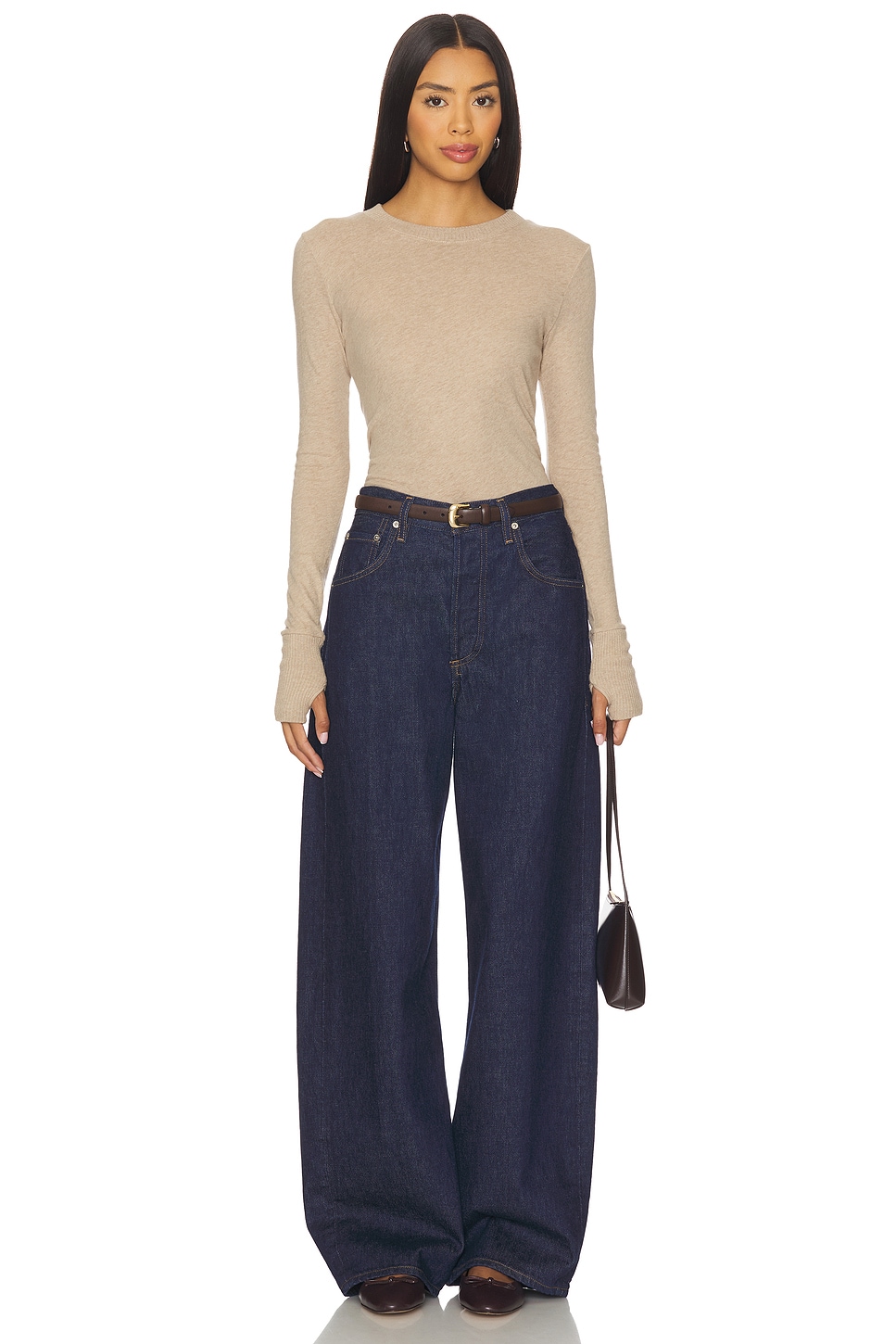 Enza Costa Cashmere Easy Cuffed Crew
