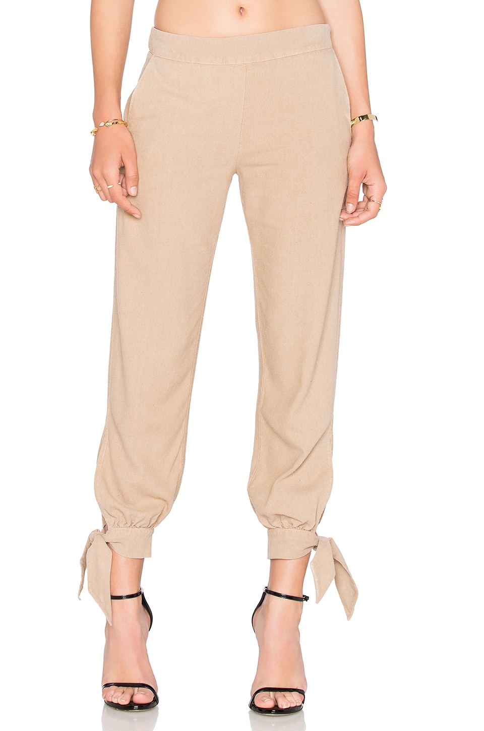 Enza Costa Silk Noil Ankle Tie Easy 