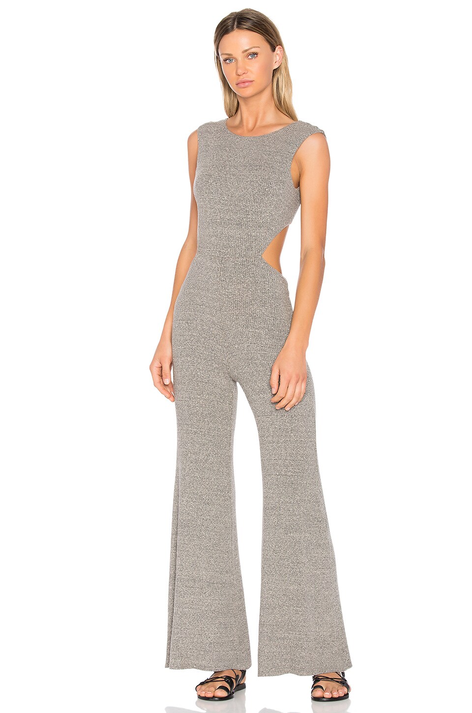 grey wrap jumpsuit