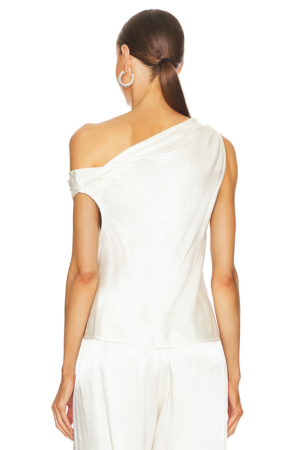 Enza Costa Satin Bias Off Shoulder Top