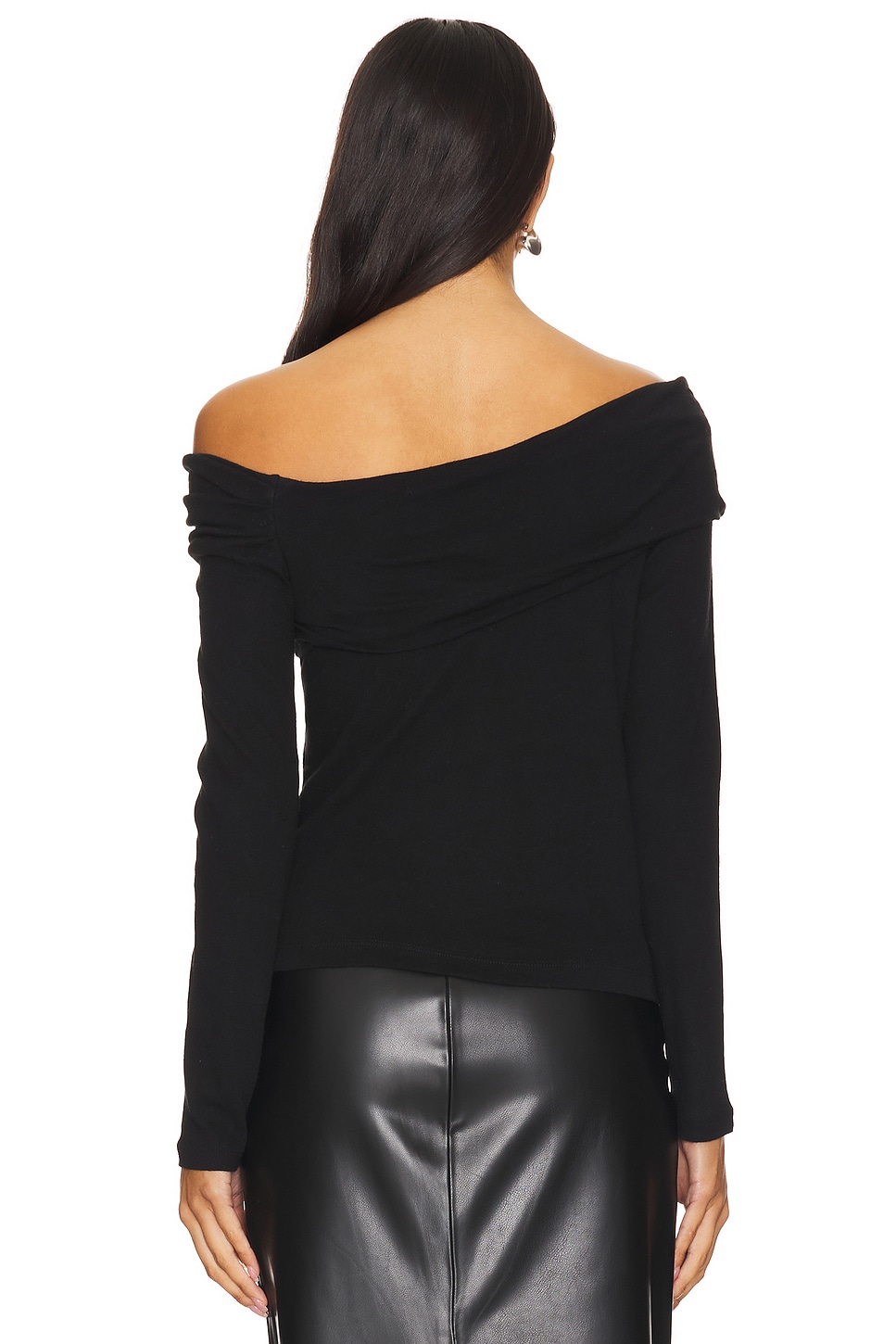 Enza Costa Cashmere One Shoulder Drape Top