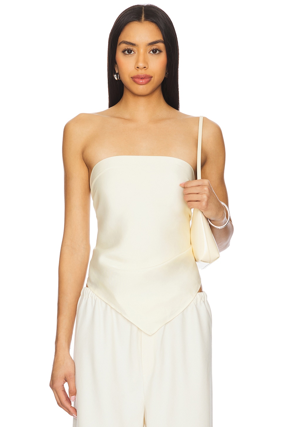 Fluid Twill Scarf Top