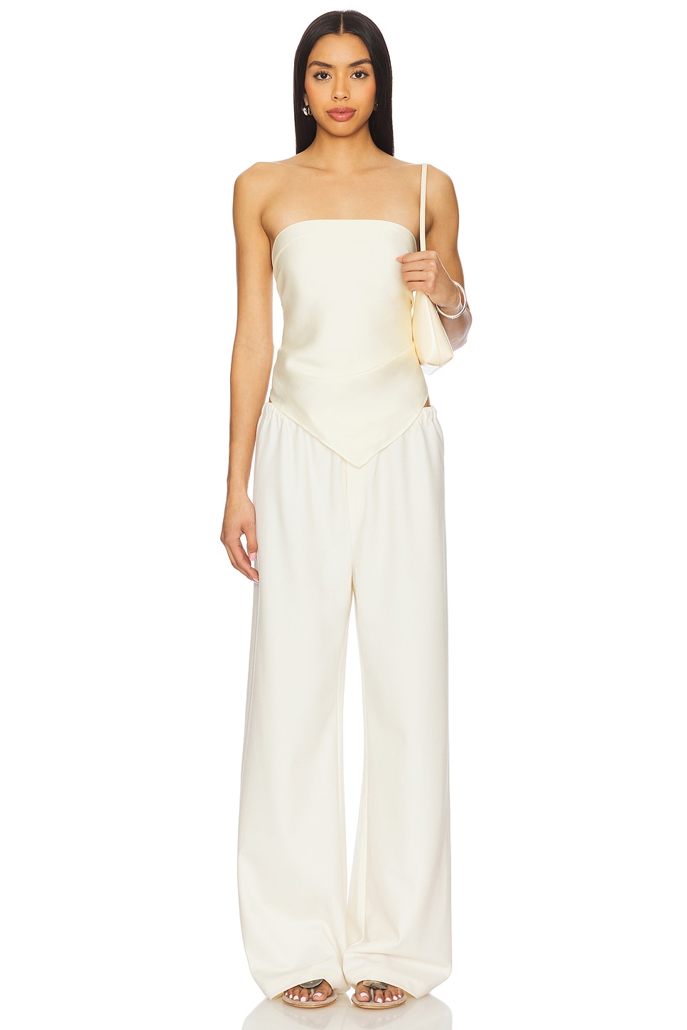 Fluid Twill Scarf Top