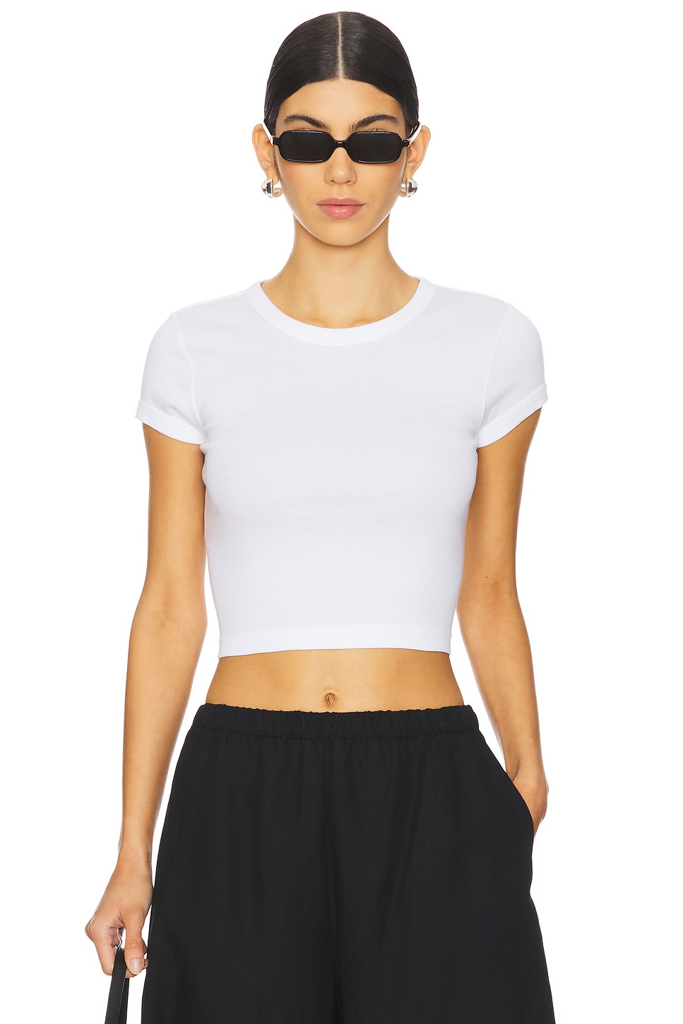 Enza Costa Supima Baby Cropped Tee