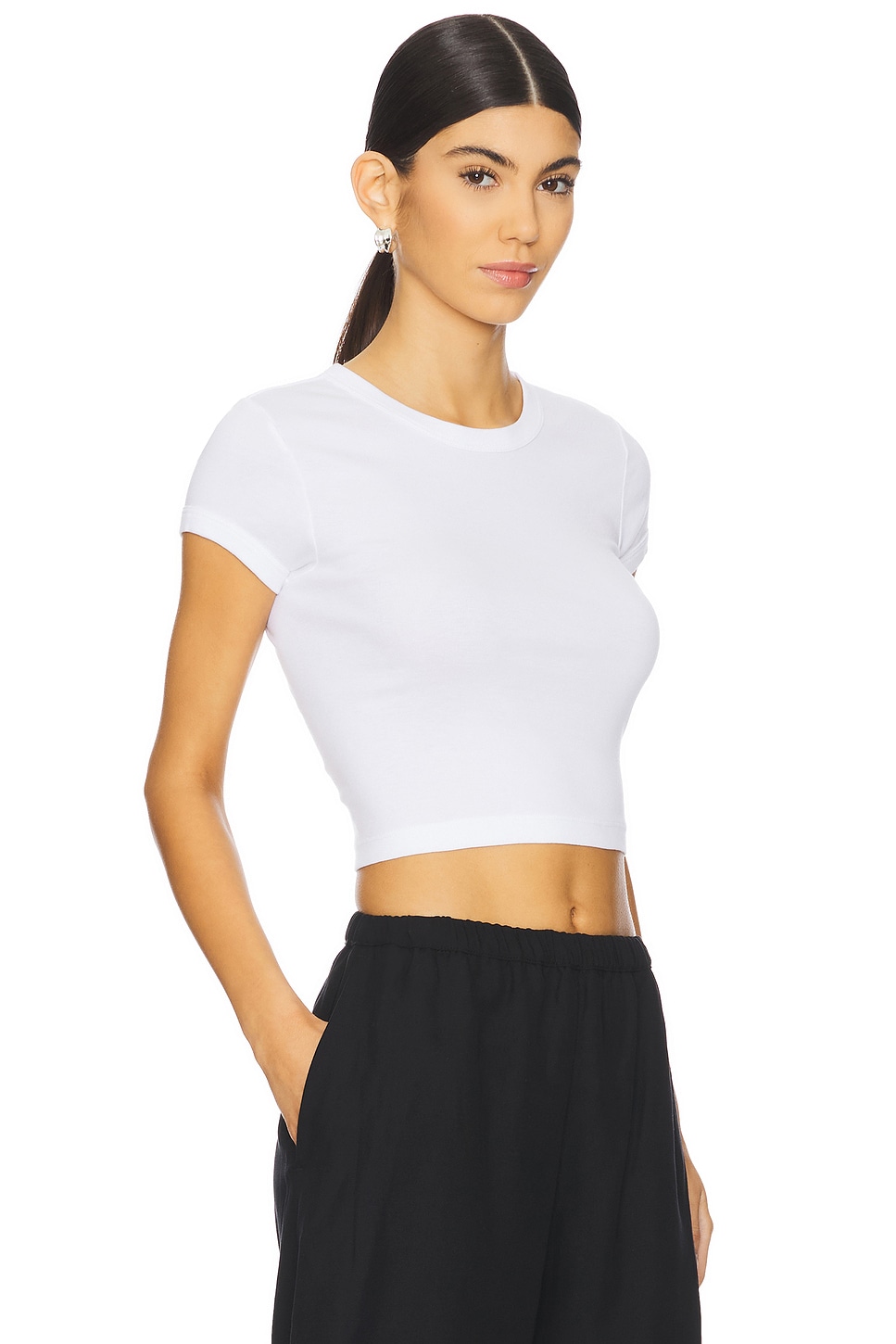 Enza Costa Supima Baby Cropped Tee