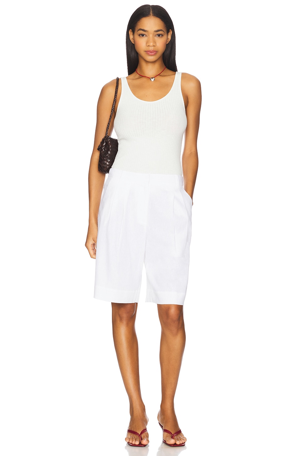 Enza Costa Military Rib Slim Tank Top thumbnail