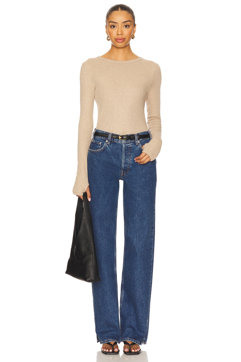 Enza Costa New Classic Long Sleeve Crew Top
