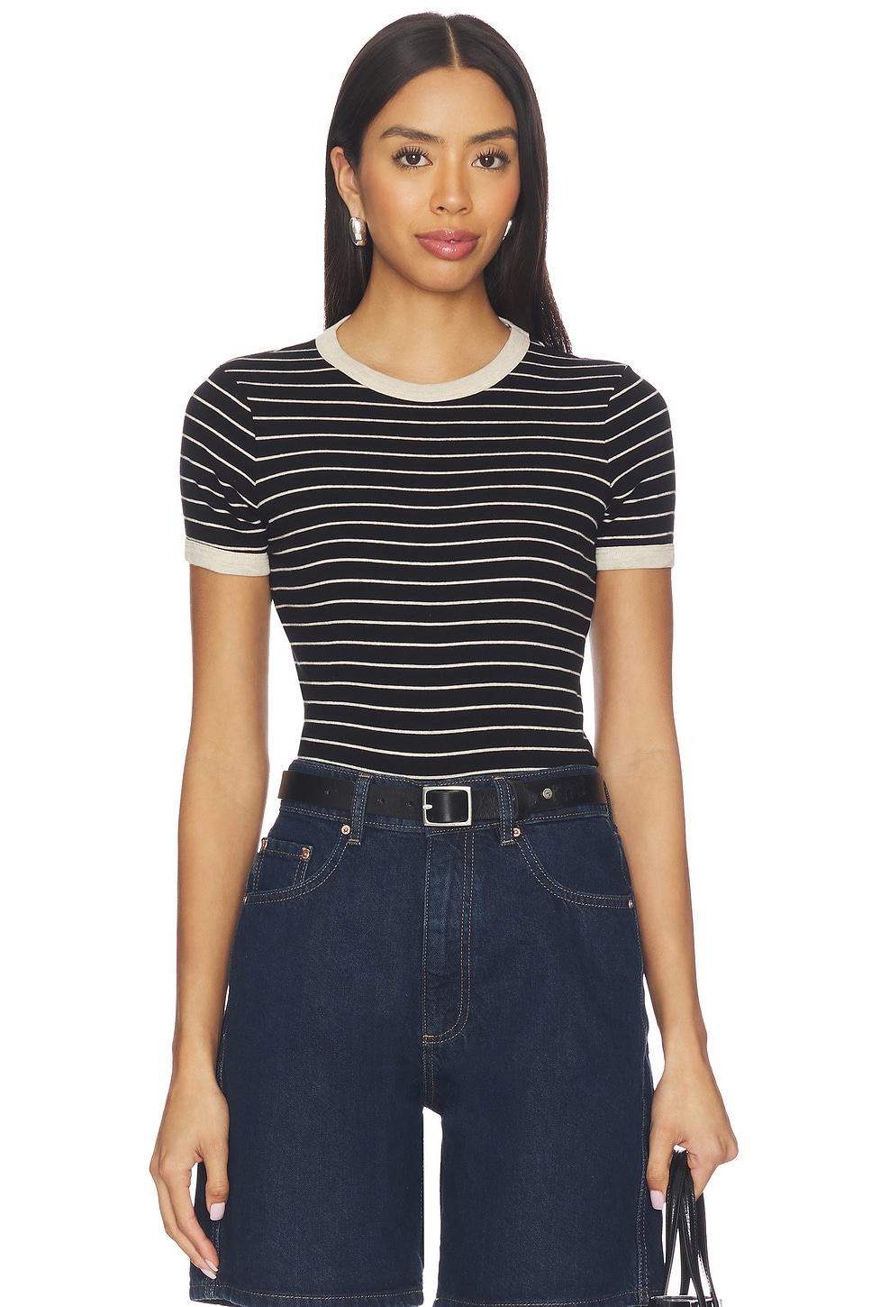 Cotton Stripe Classic Short Sleeve Tee - thumbnail 2