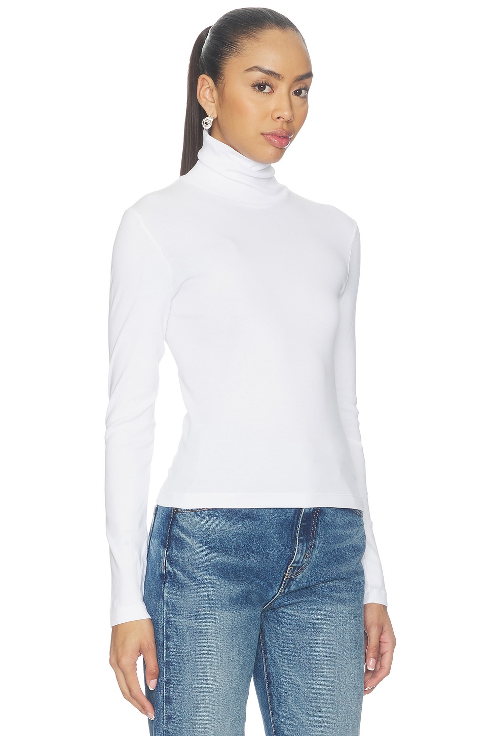 Enza Costa Supima Cotton New Classic Longsleeve Turtleneck