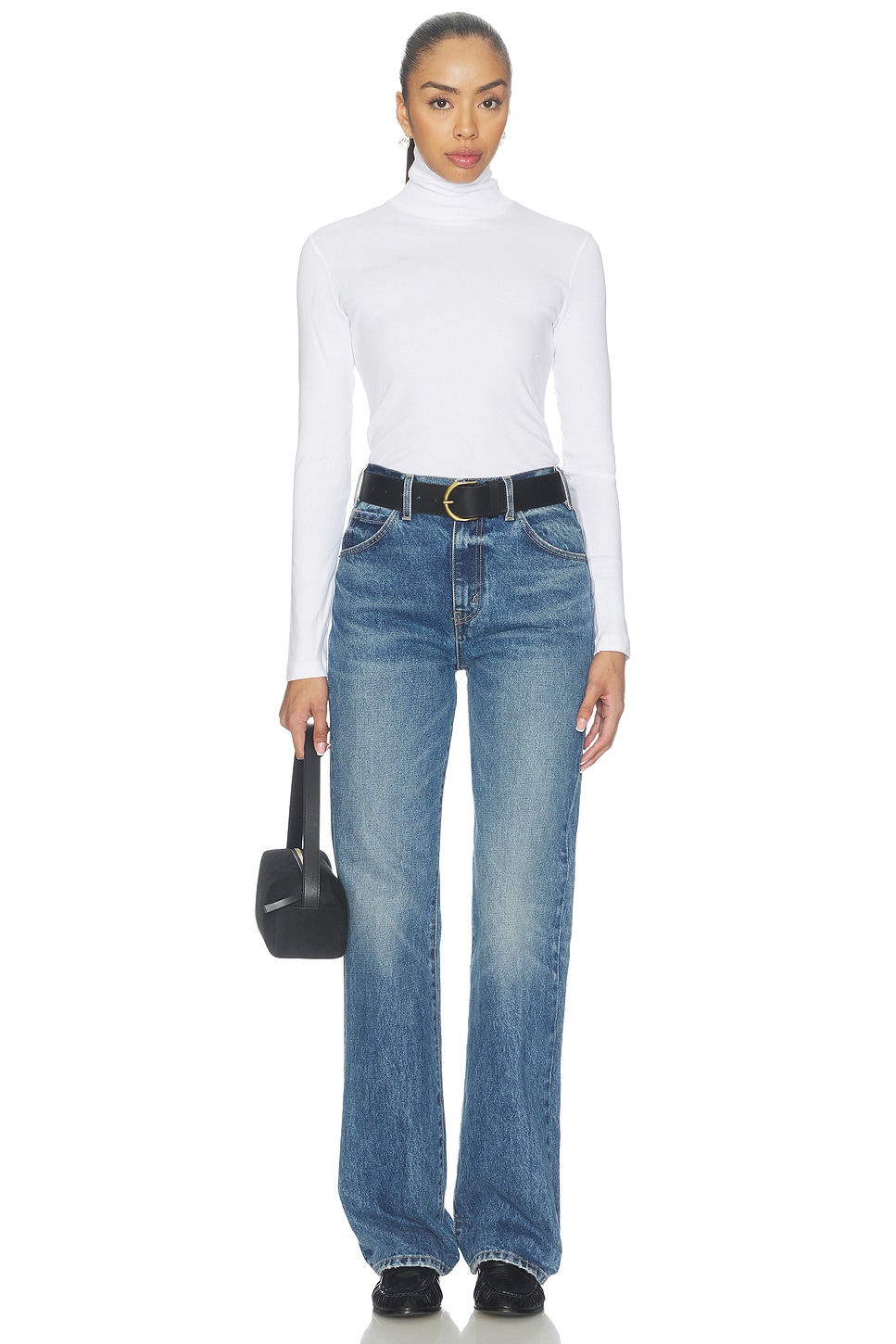 Enza Costa Supima Cotton New Classic Longsleeve Turtleneck