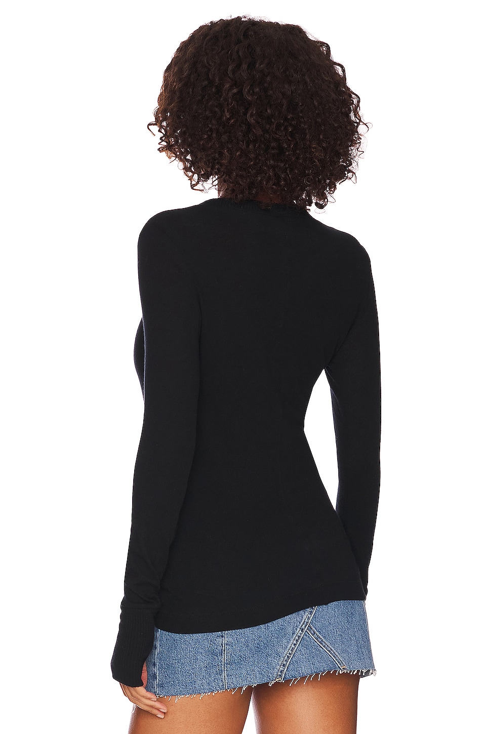 Enza Costa Cashmere Easy Cuffed Crew