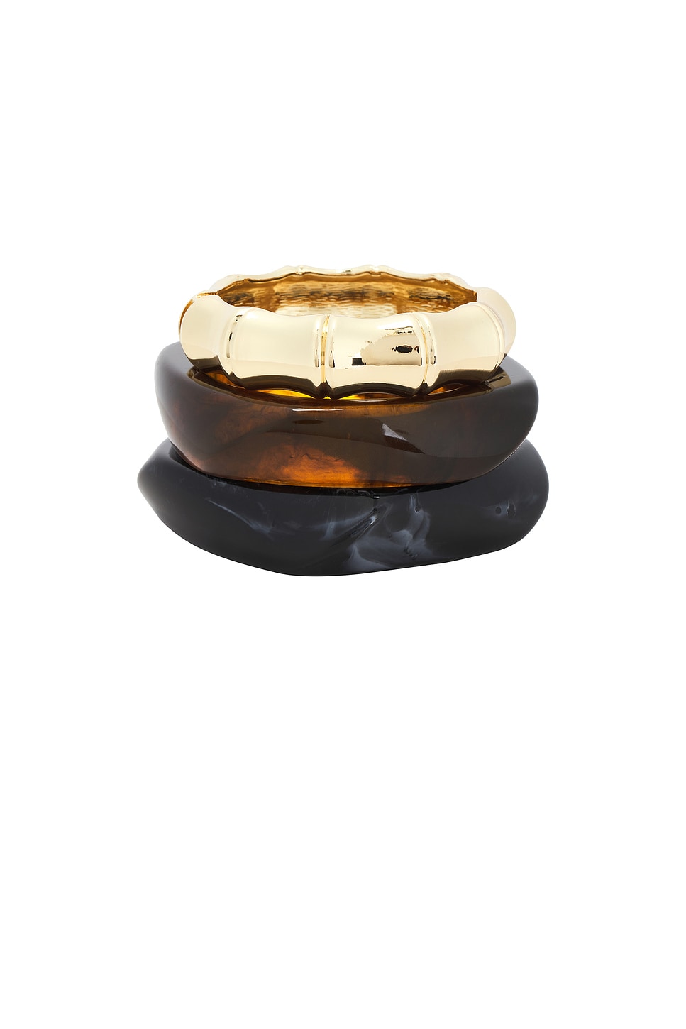 Resin & Gold Bangles Set Of 3