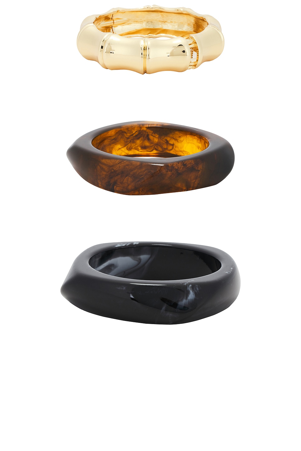 Resin & Gold Bangles Set Of 3