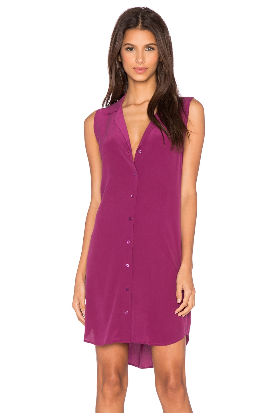 Equipment Super Vintage Sleeveless Adalyn Dress in Malbec | REVOLVE