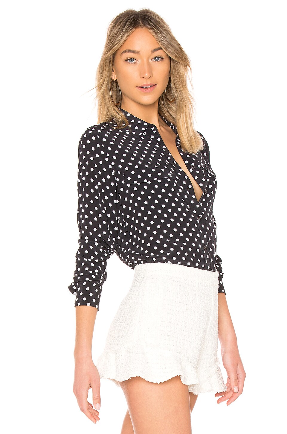 Equipment Slim Signature Top in Eclipse Bright White