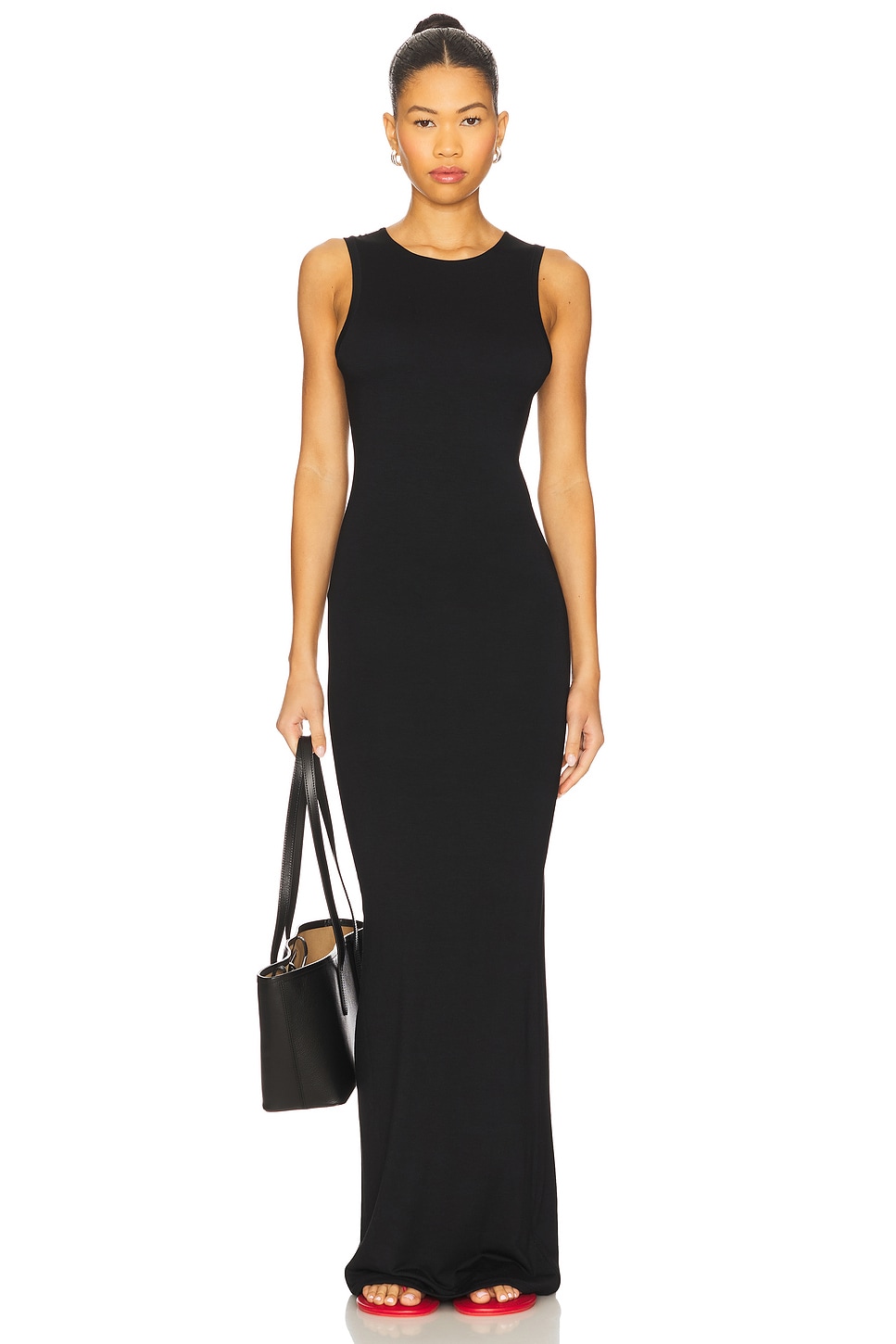 knee length dresses for ladies MM6 Maison Margiela Sleeveless Jersey Maxi Dress main image 1