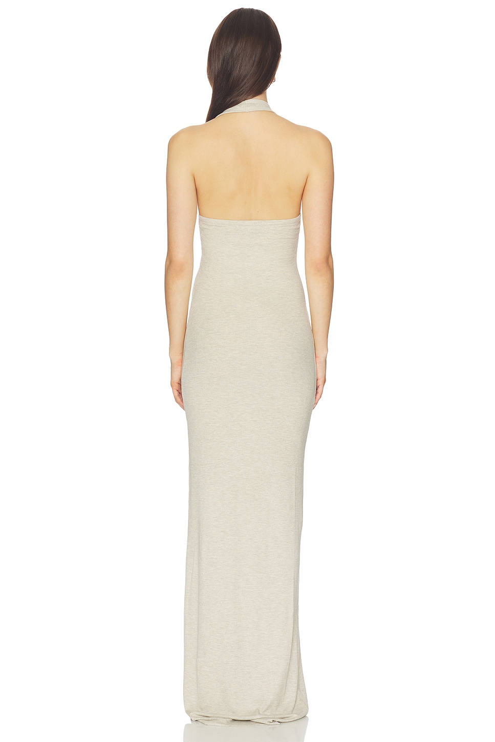 Eterne Halter Maxi Dress in Taupe - Size L