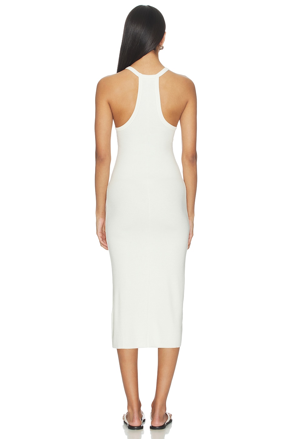 knit midi dresses Lady Black Tie - Modern Classic Sweater Knit Midi Dress