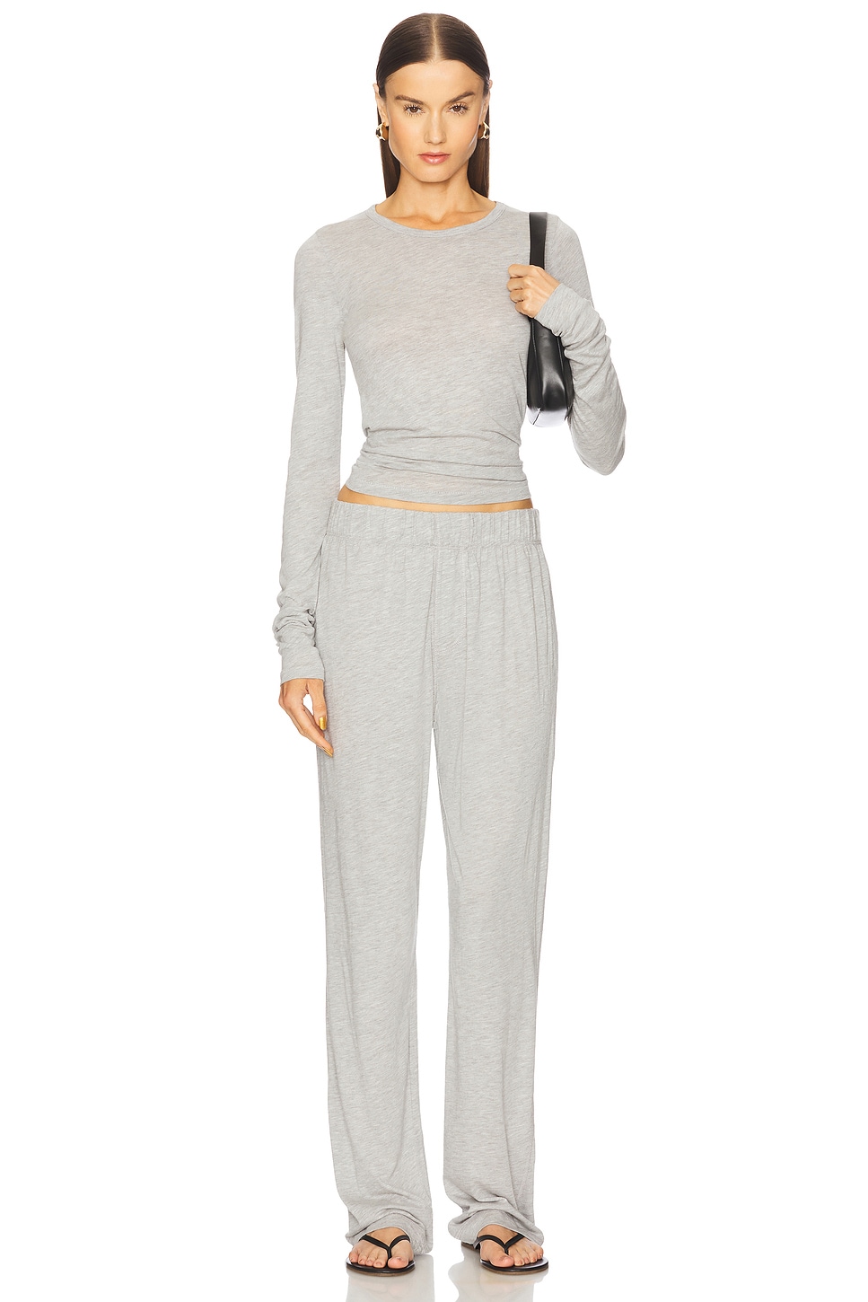 Fitted Crewneck Long Sleeve Top