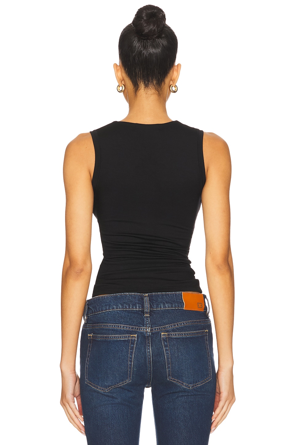 Sleeveless Crewneck Soft Jersey Top