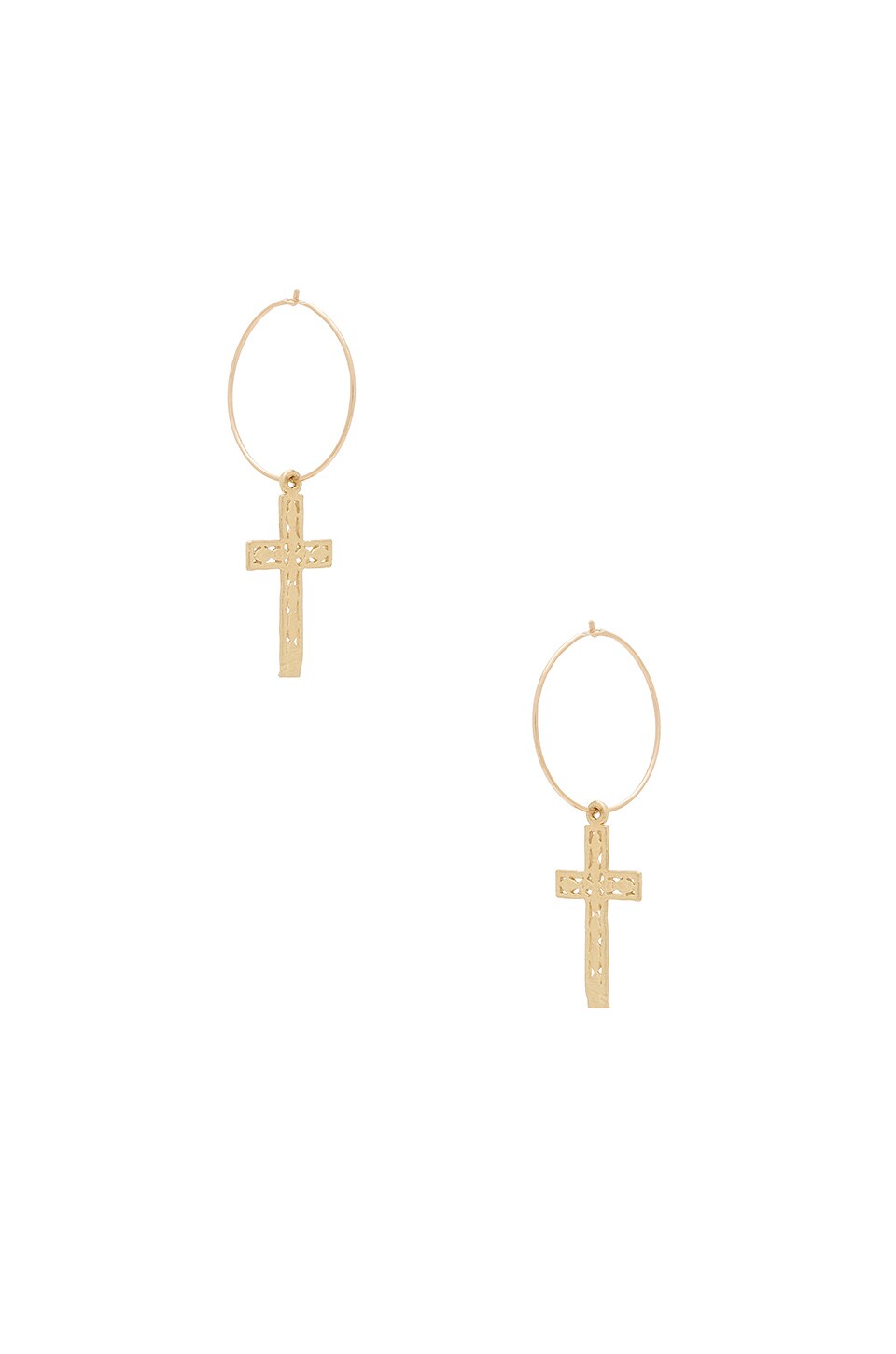 Small Cross Hoop Earring Small Cross Hoop Earring