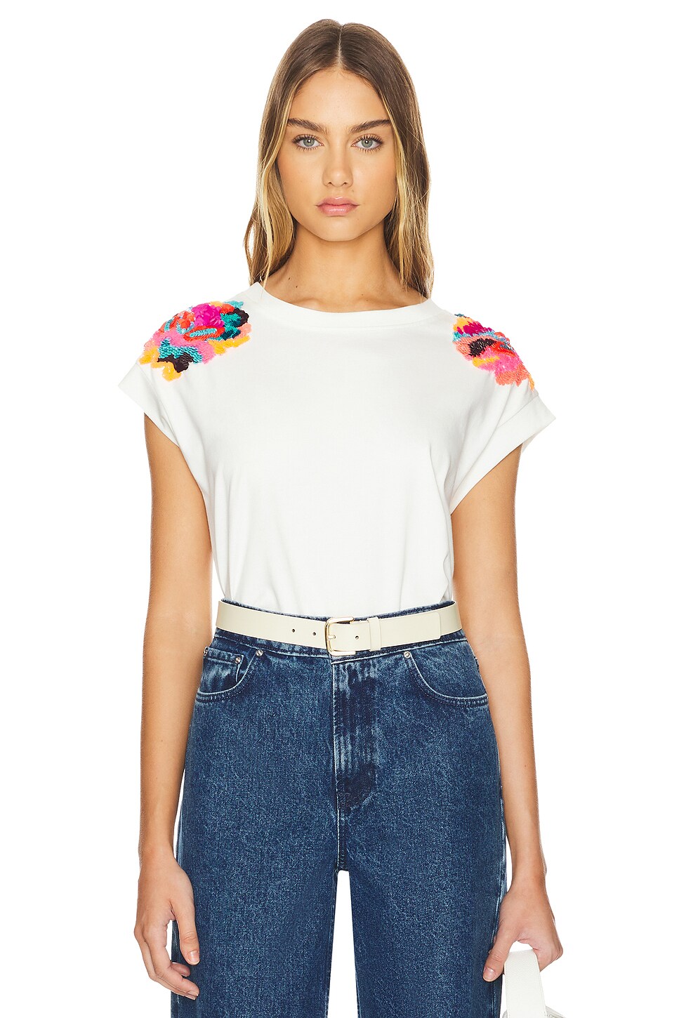 Essentiel Antwerp Fequins Embroidered Tshirt Plush