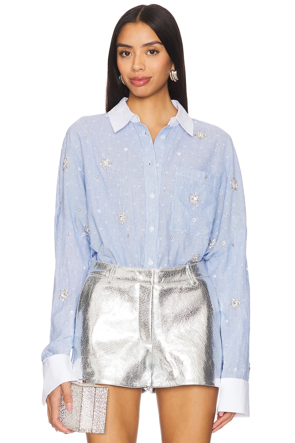 Boxy P Essentiel Antwerp Helight Boxy Shirt in Bel Air | REVOLVE