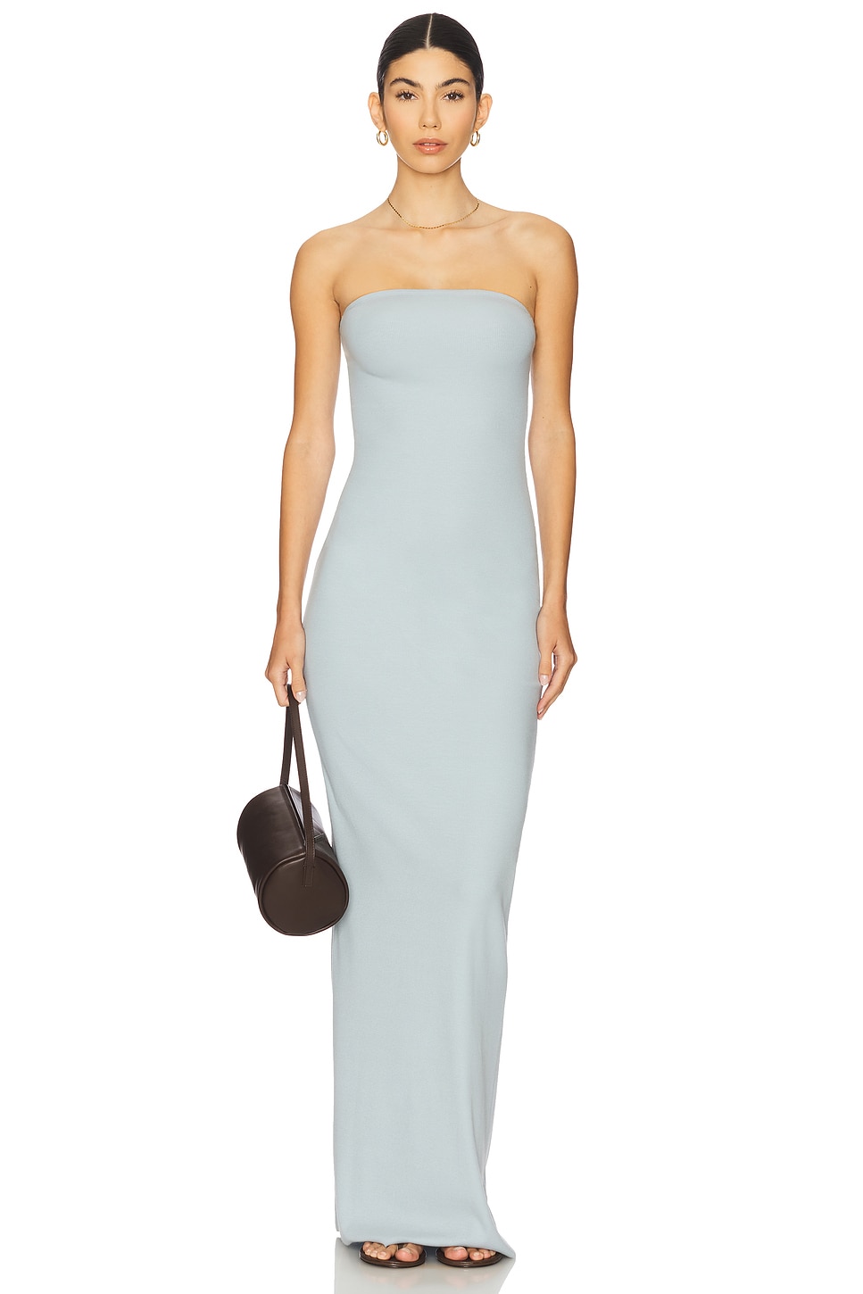 Eterne Tube Maxi Dress in Baby Blue - Size L