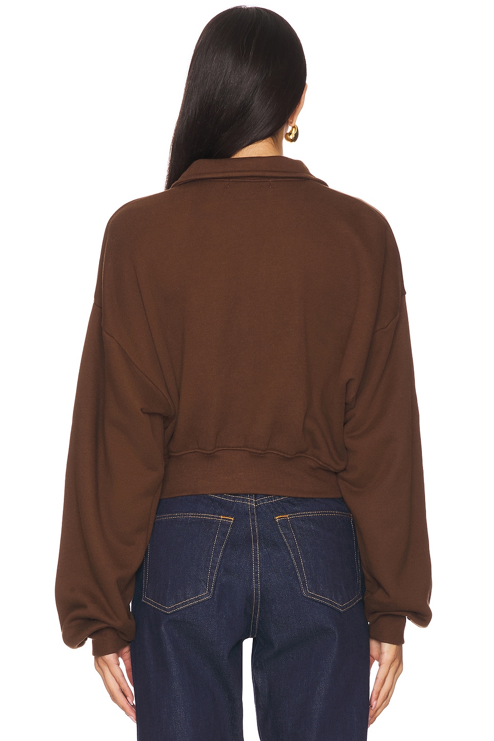ÉTERNE Cropped Half-Zip Sweatshirt thumbnail