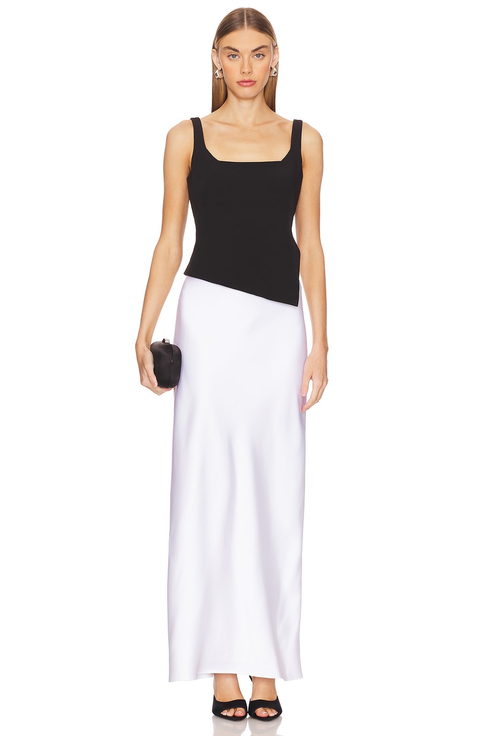 ET OCHS VESTIDO LARGO KAMILA en Black & White | REVOLVE