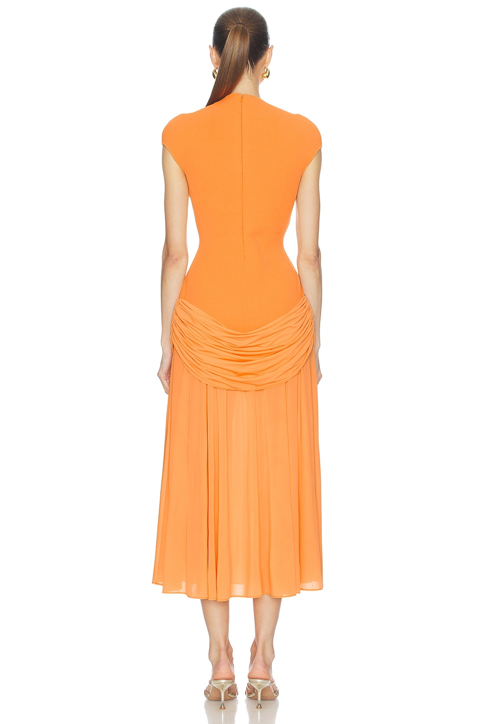 knit orange dress Fiorella Ombre Knit Midi Dress  Orange Chic & Stylish  PEGASI