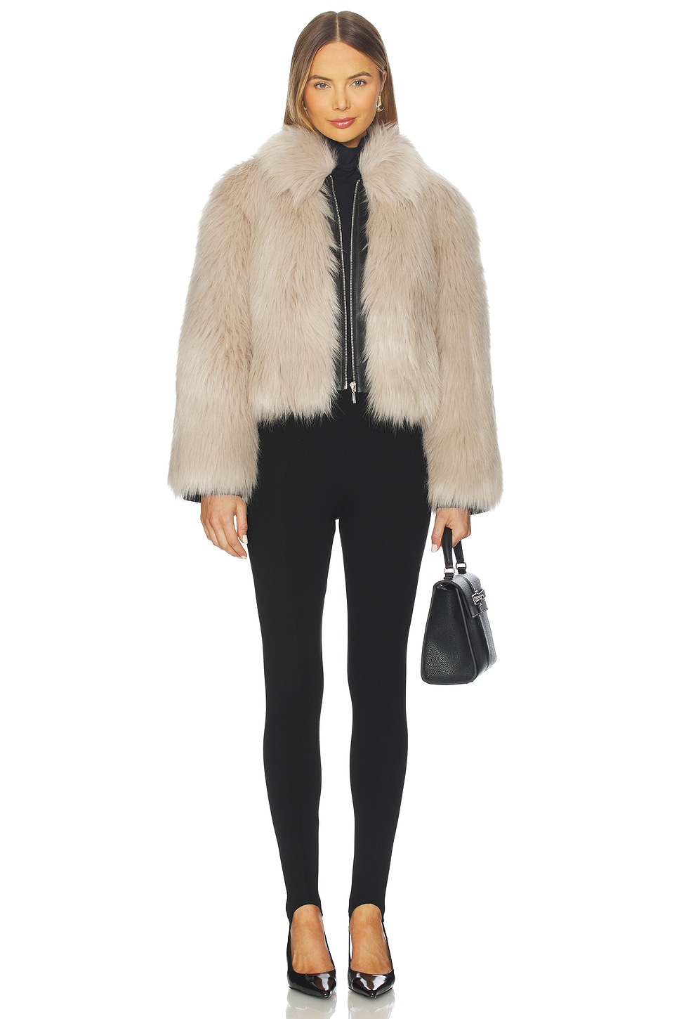 ET OCHS Yaes Combo Jacket in Natural & Black | REVOLVE