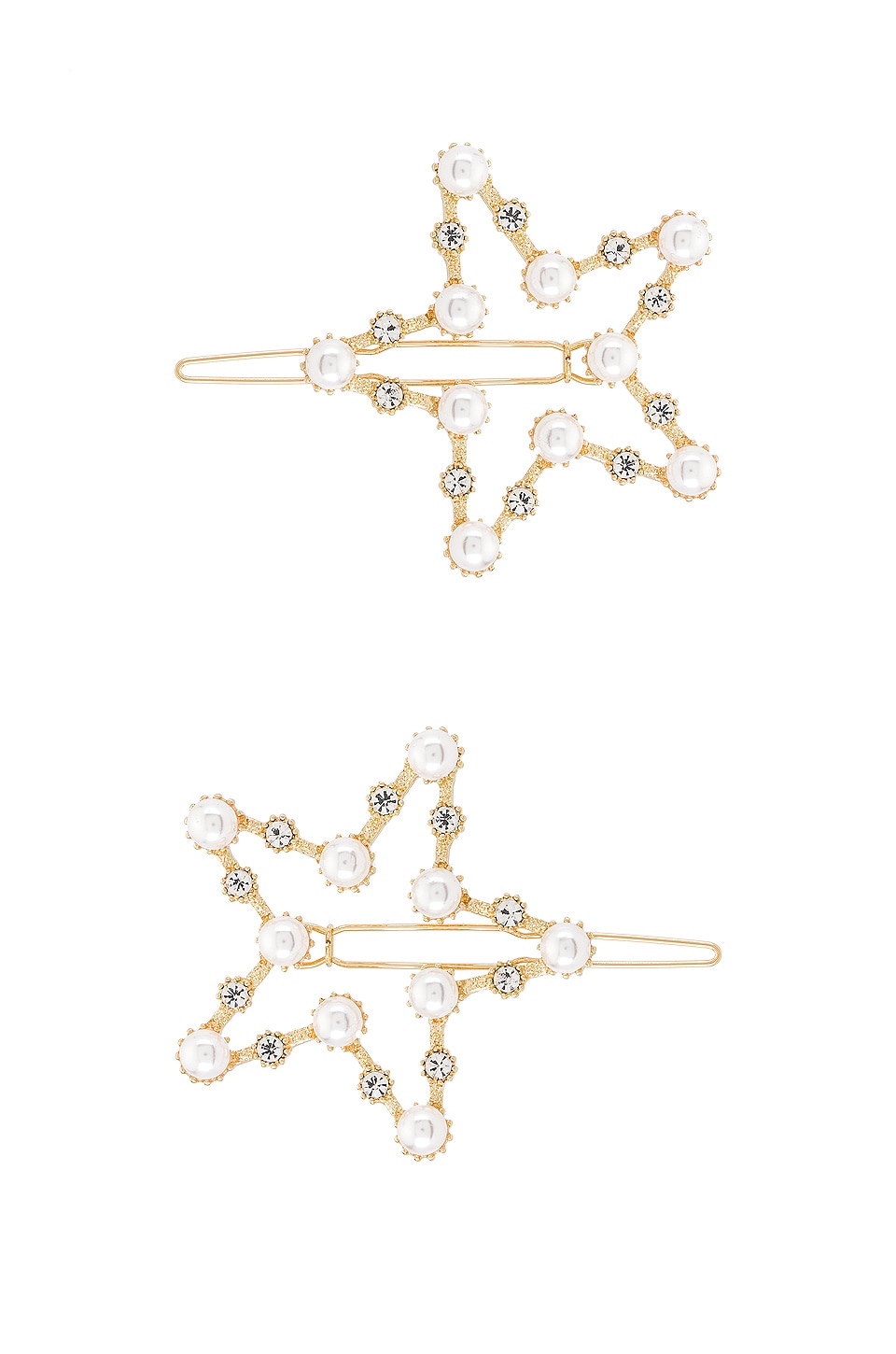Ettika Star Hair Clips in Gold