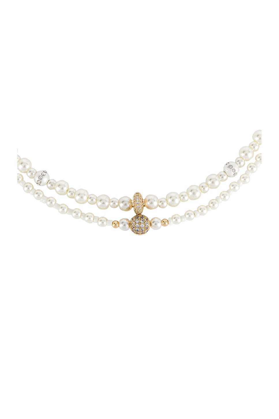 Ettika Pearl Beaded Layered Necklace Set in Gold