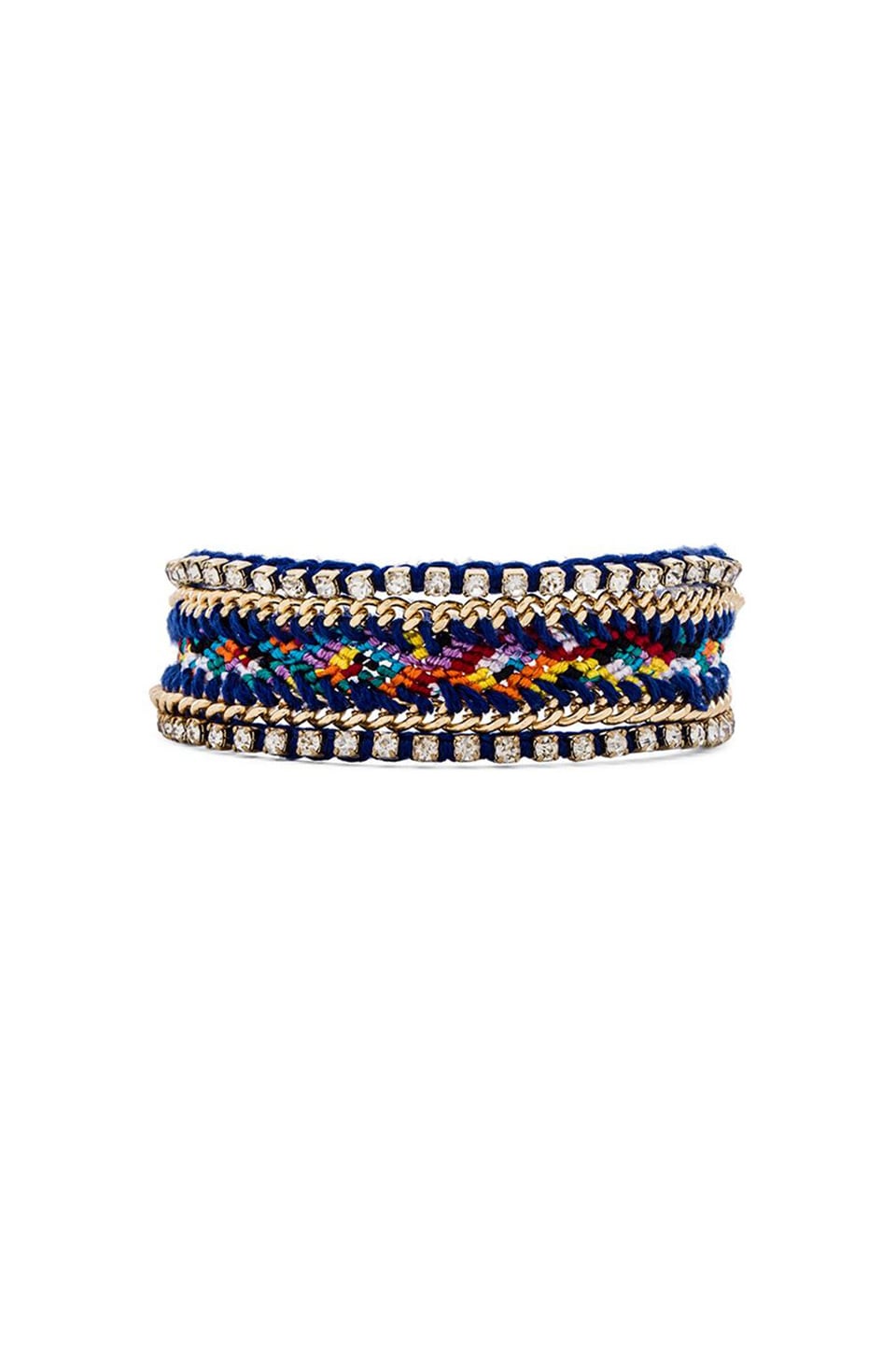 Ettika BRAZALETE CRYSTAL FRIENDSHIP BRACELET en Gold & Cobalt Multi ...